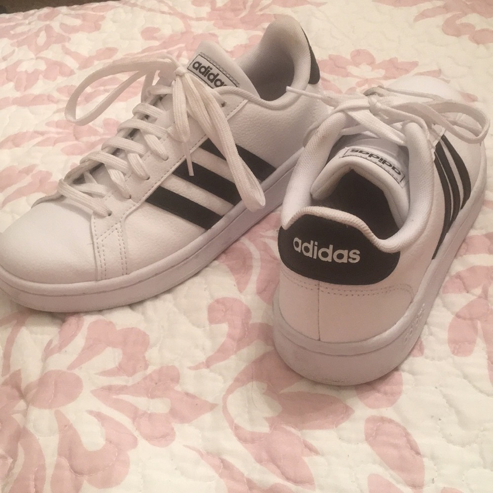 White adidas sneakers